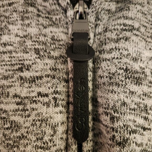 Calvin Klein Marble (Black/Grey/White) Full Zip Performance Fleece Hooded Jacket - Picture 2 of 12